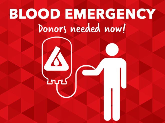 Blood Emergency. Donors needed now!